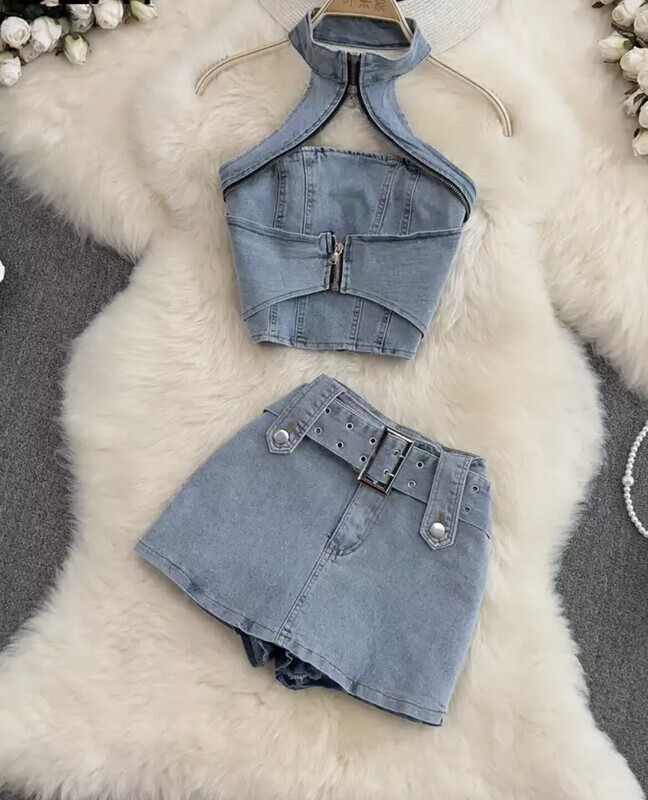 Blue Jeans and Skirt