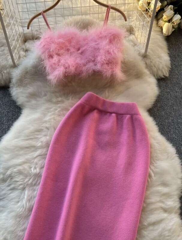 Fluffy pink set