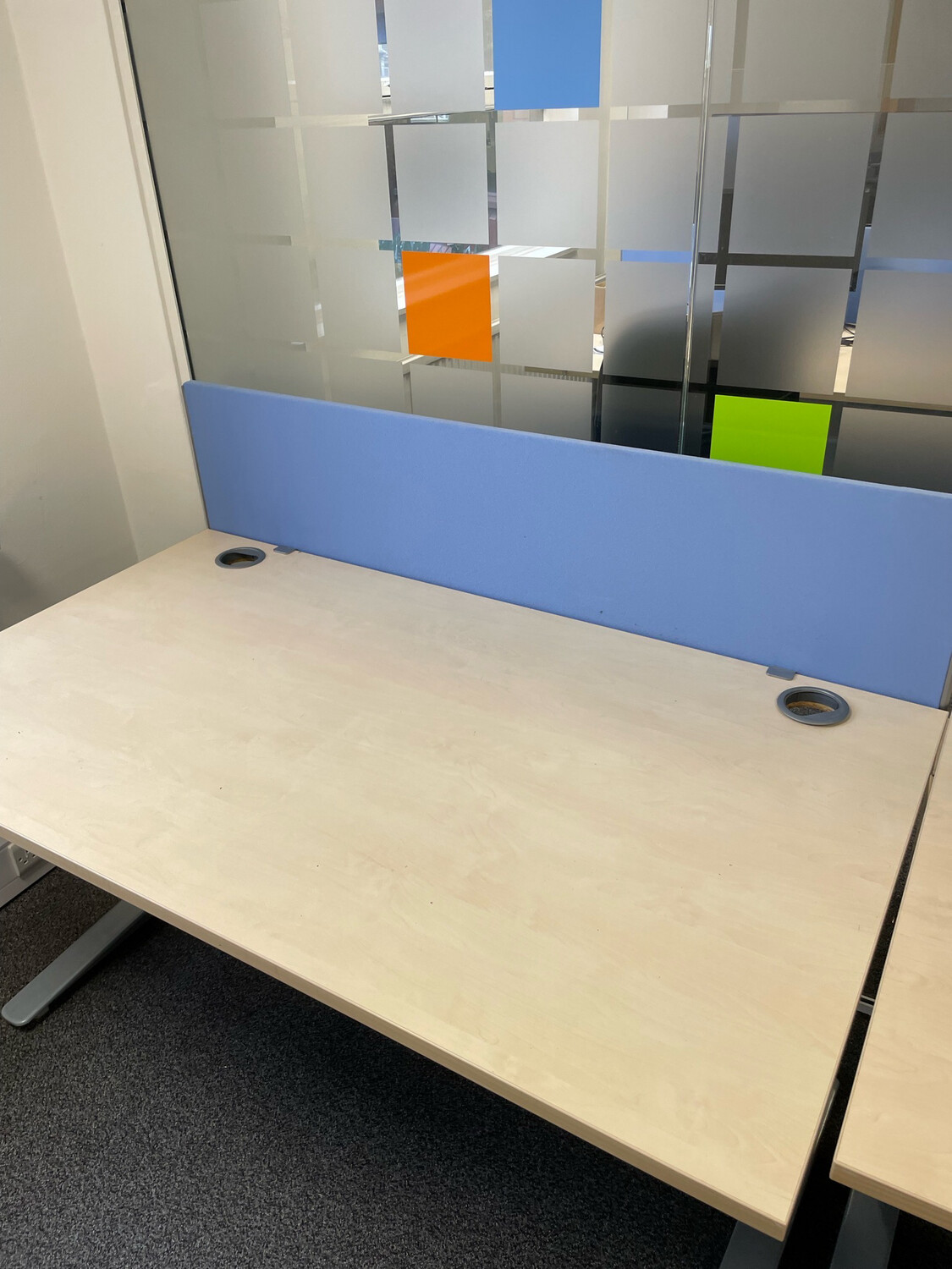 Desk Partition With Clamps 1.6m Wide