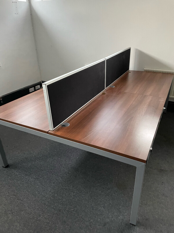 Pod Of Four Desks With Partitions 2.4mx 1.6m