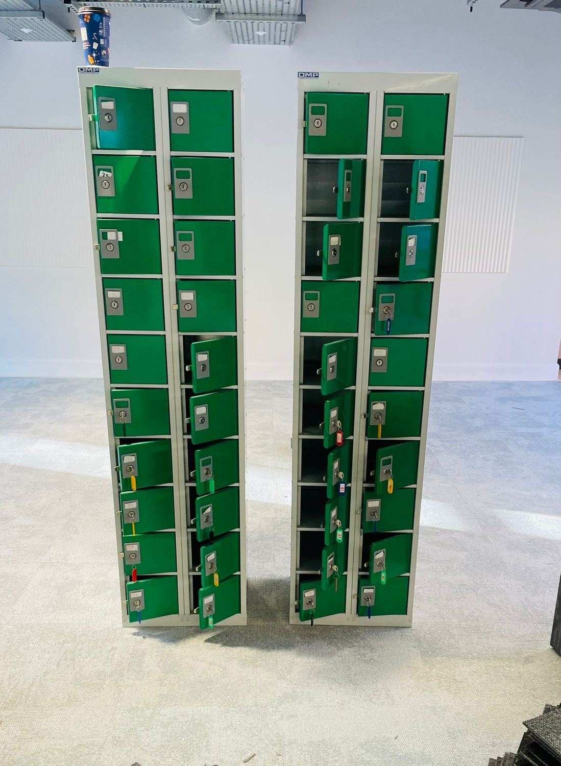 20 Compartment Locker (some Keys Missing But Numbered Locks )