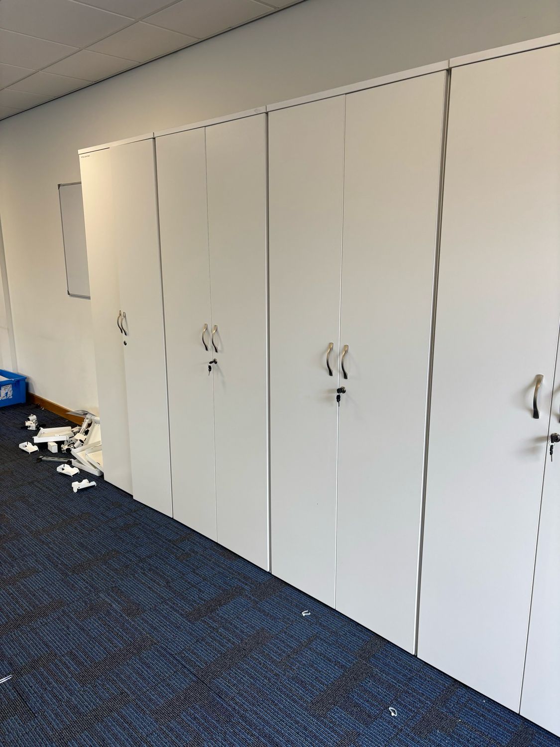 Office White Cupboard 79cm Wide 47cm Deep 215cm Tall