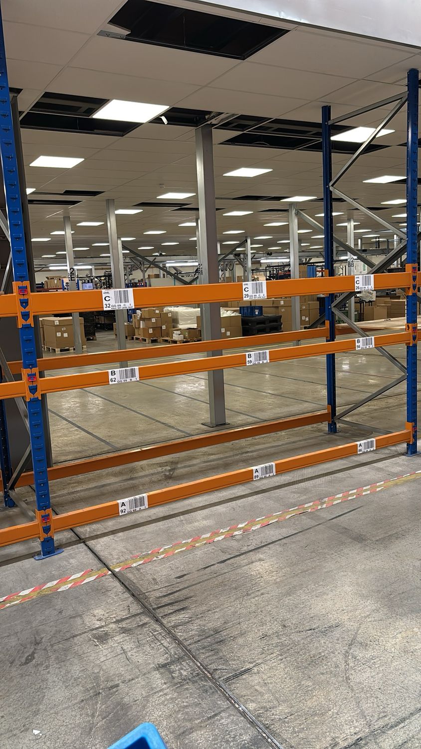 Pallet Racking End Piece In Blue 330cm Height 110cm Wide