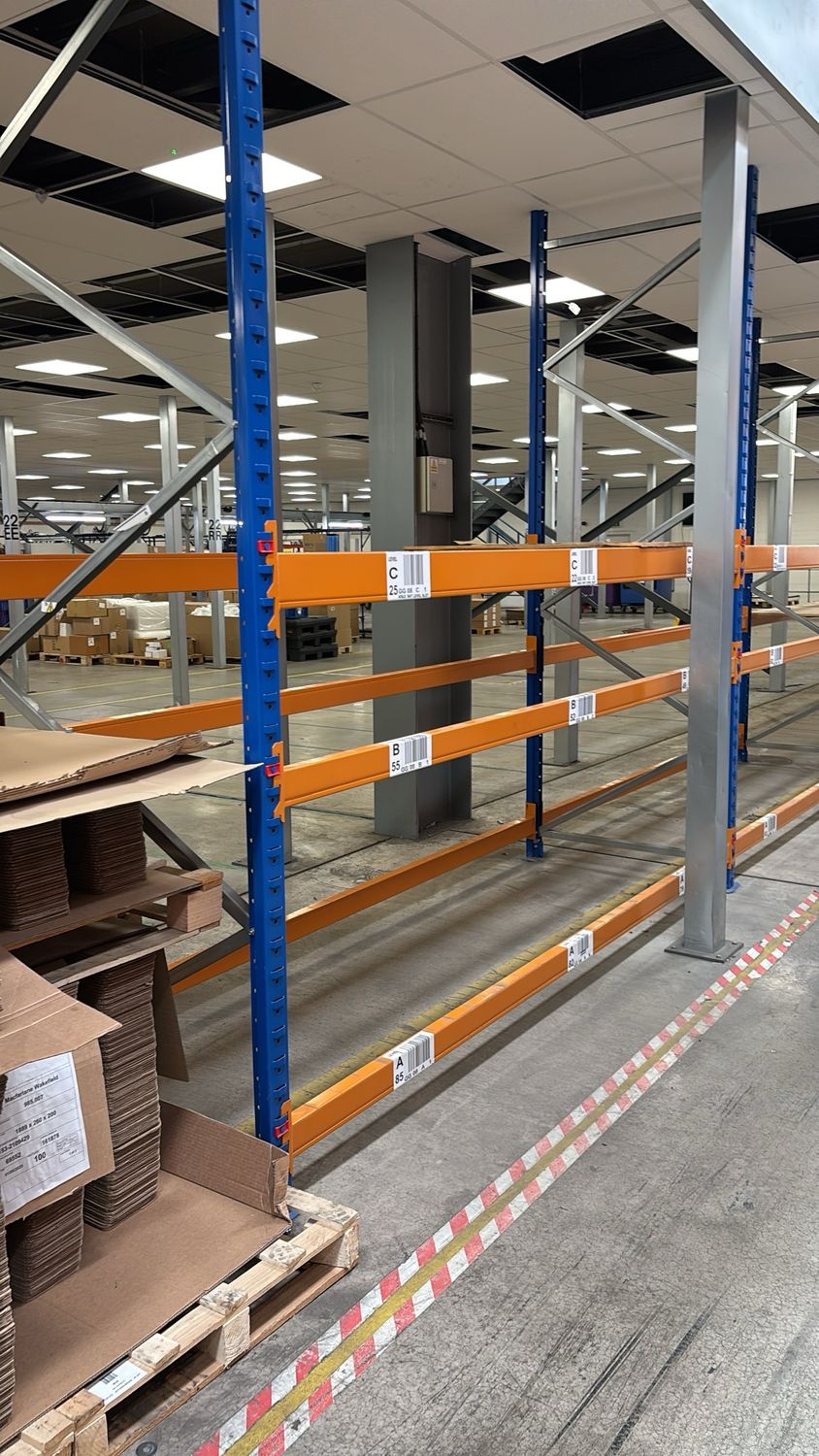 Pallet Racking End Piece In Blue 330cm Height 110cm Wide