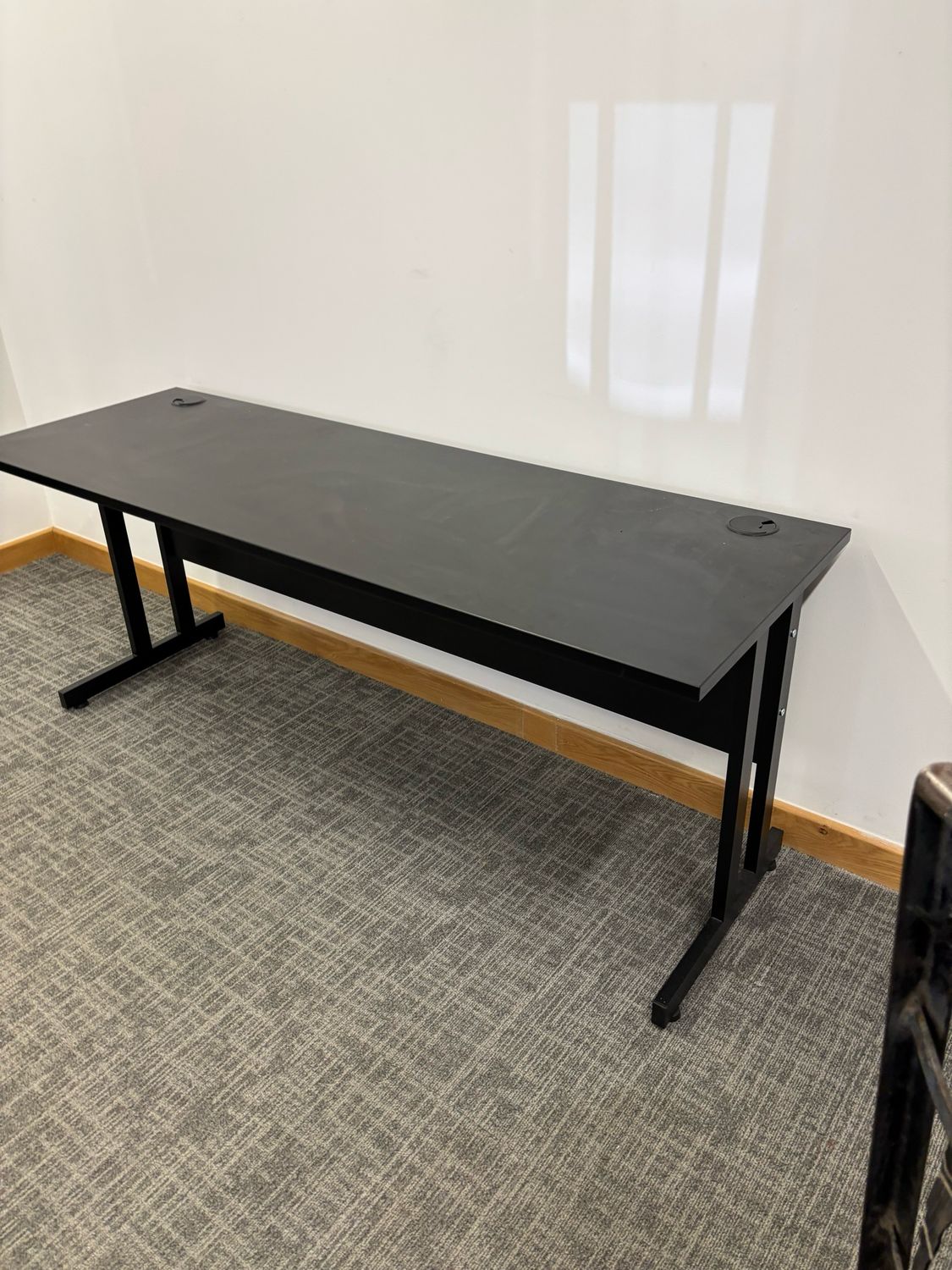 Large Black Office Desk – 1800mm x 600mm