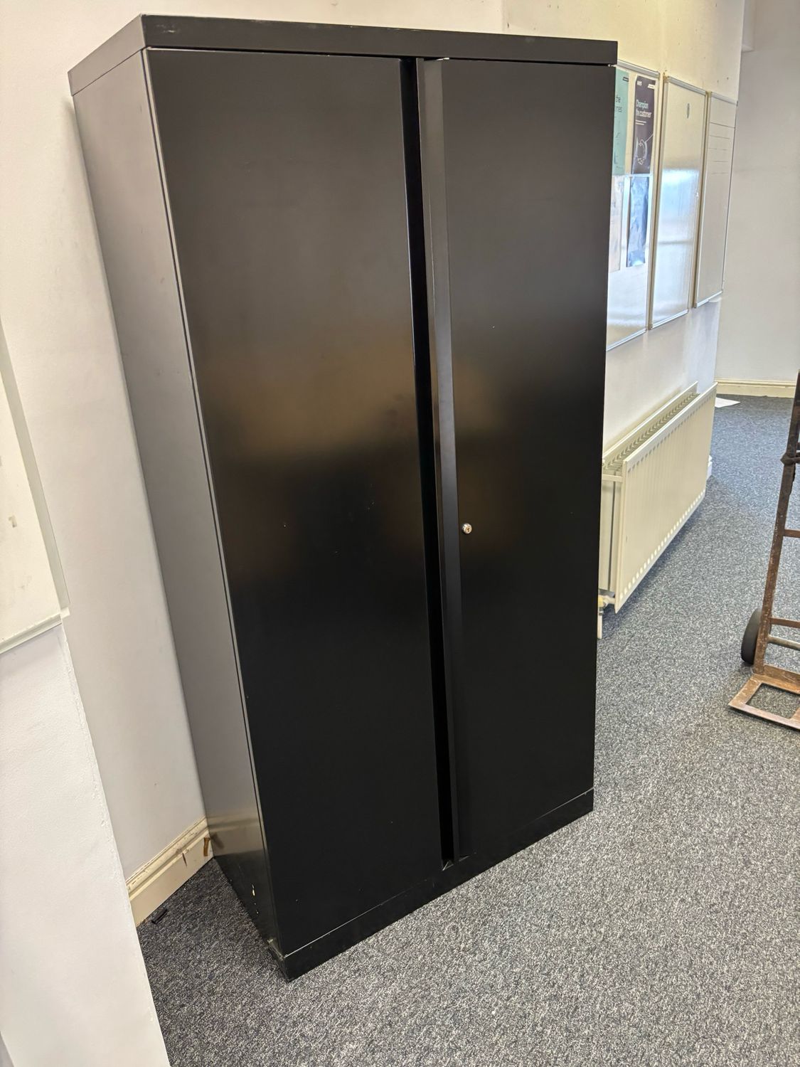 Black Metal Office Cupboard With Shelves And Filing