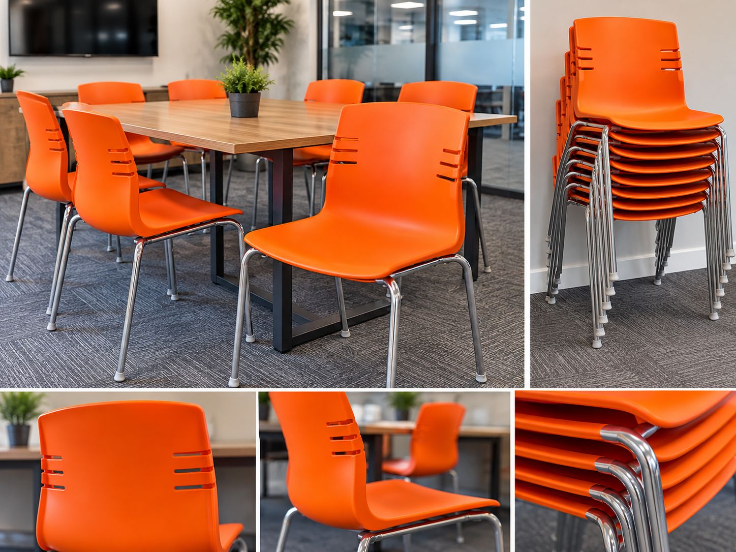 Orange Canteen Chair
