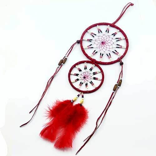 Mother and Child 4" Leather Dreamcatcher