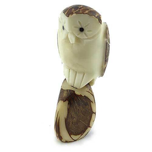 Owl Carving - Tagua Ornament
