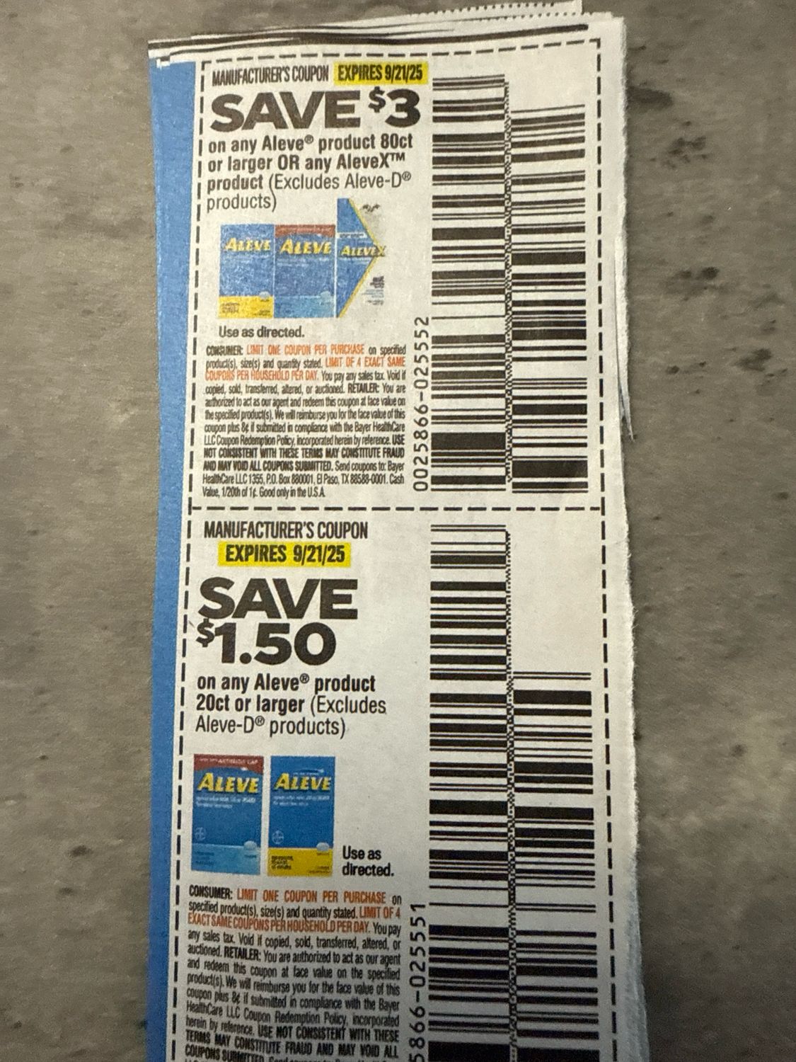 $4/20 Aleve Strips Shipped W Stamps Exp9/21