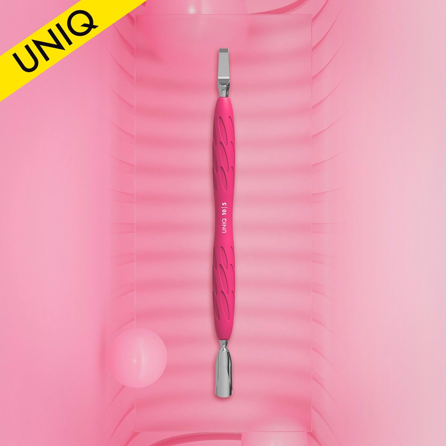 Manicure pusher Gummy with silicone handle UNIQ 10 TYPE 5