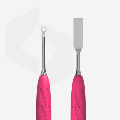 Manicure pusher Gummy with silicone handle UNIQ 11 TYPE 1