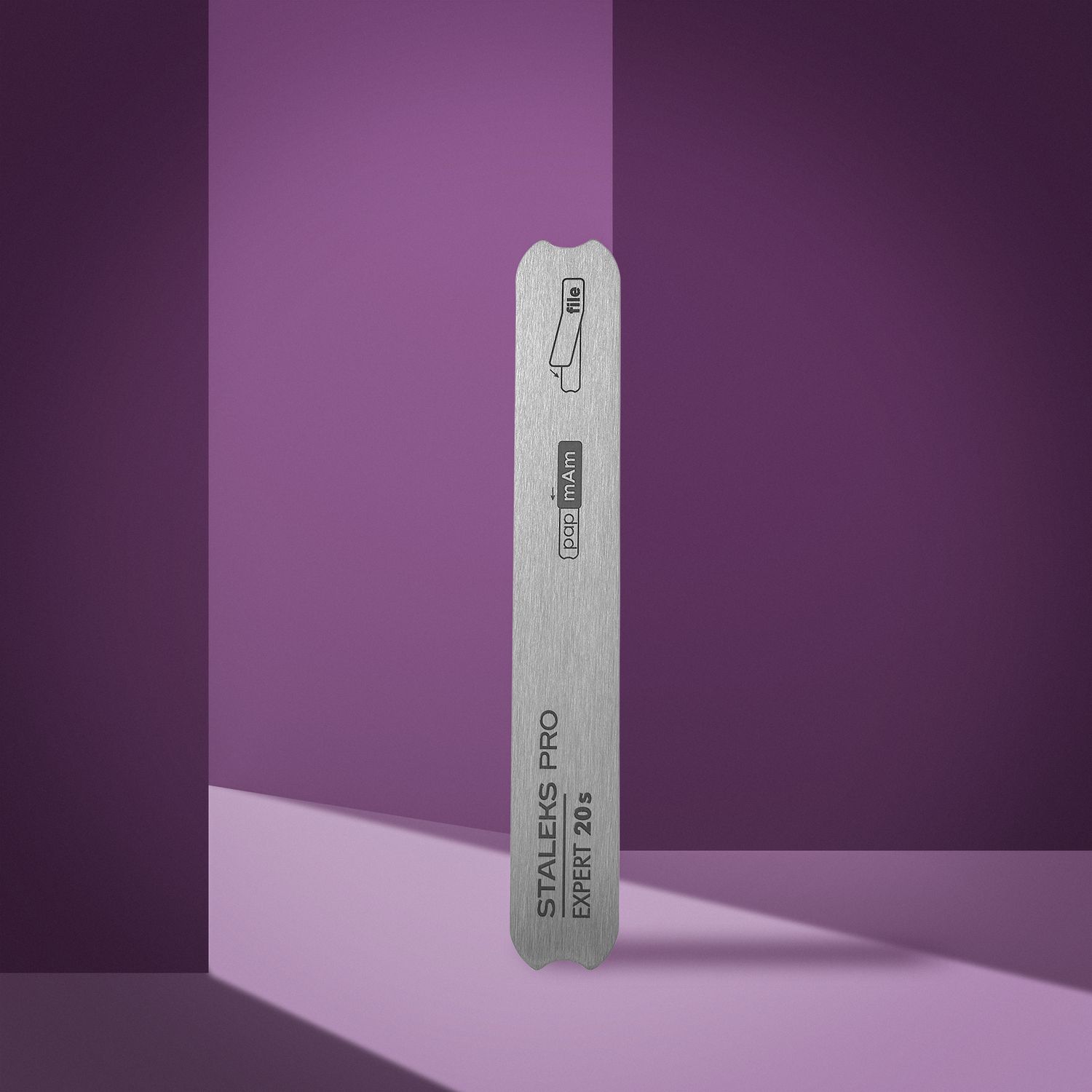 Straight metal base for nail file EXPERT 20s (130 mm) MBE-20s