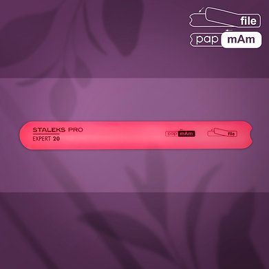 Beveled straight plastic nail file (base) Staleks Pro Expert 20 (162mm) SPBE-20