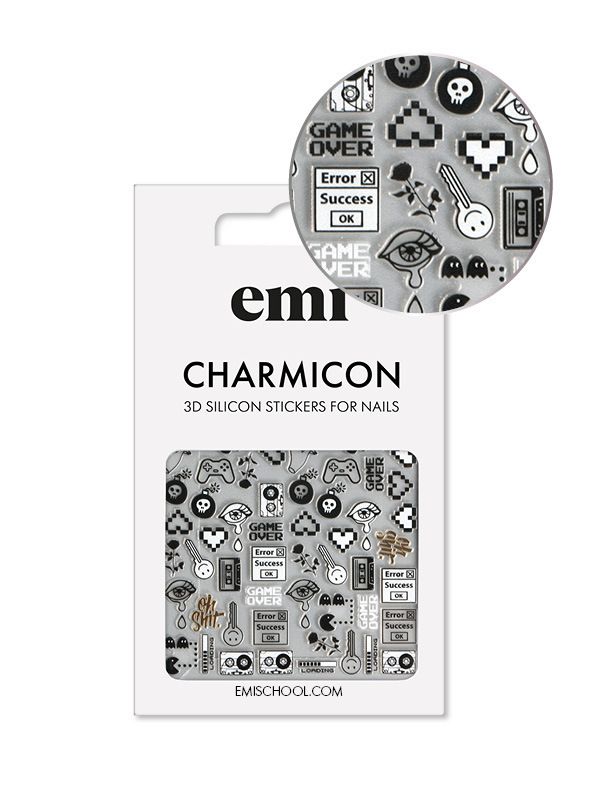 Charmicon 3D Silicone Stickers #188 Game Over