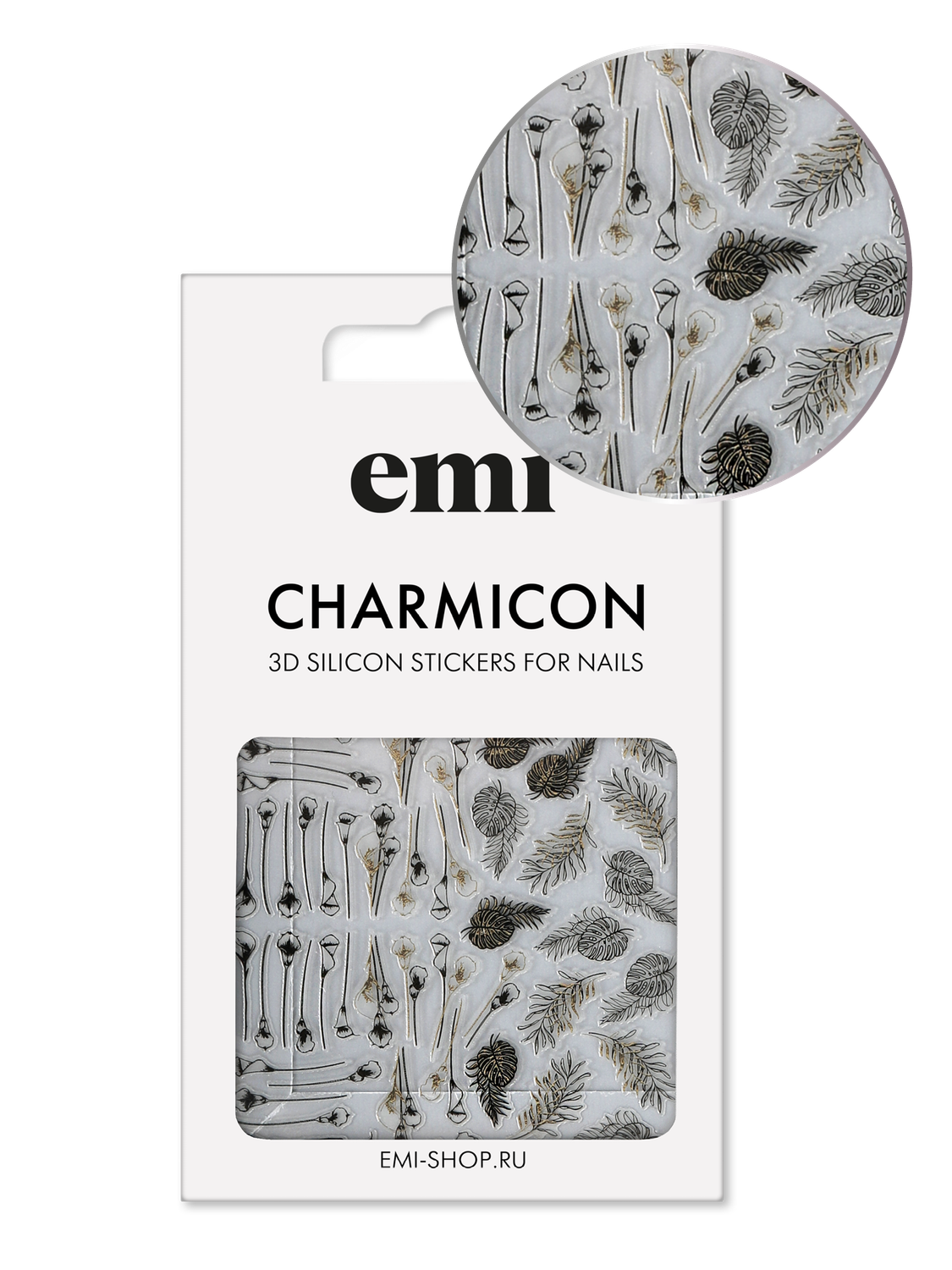Charmicon 3D Silicone Stickers #211 Tropical garden
