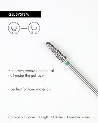 Cone-shaped Carbide Rotary File, 4 mm, Coarse abrasiveness
