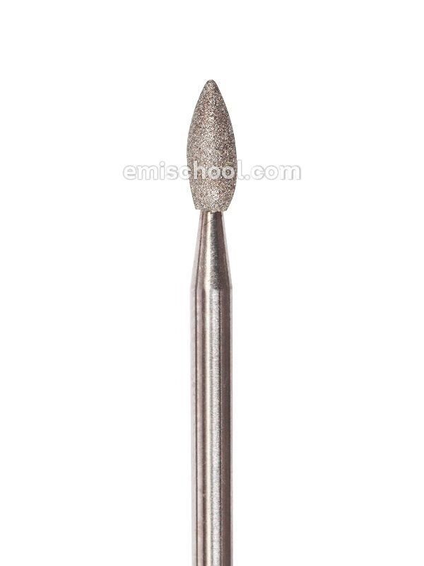Drop-shaped diamond coated rotary file 2,7 mm, Fine abrasiveness