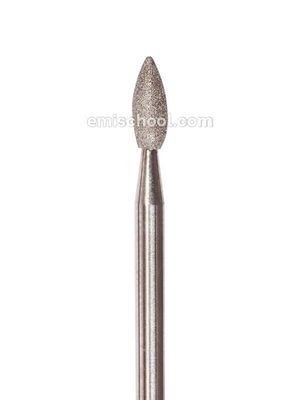 Drop-shaped diamond coated rotary file 2,7 mm, Fine abrasiveness