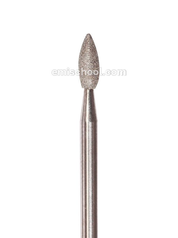 Drop-shaped diamond coated rotary file 2,7 mm, Medium abrasiveness