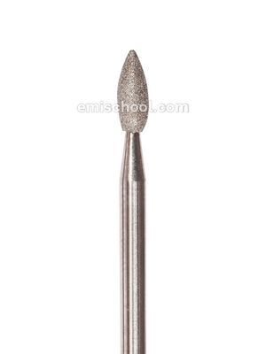Drop-shaped diamond coated rotary file 2,7 mm, Medium abrasiveness