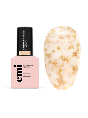 E.MiLac Crispy Base Gel #01 Gold, 9 ml