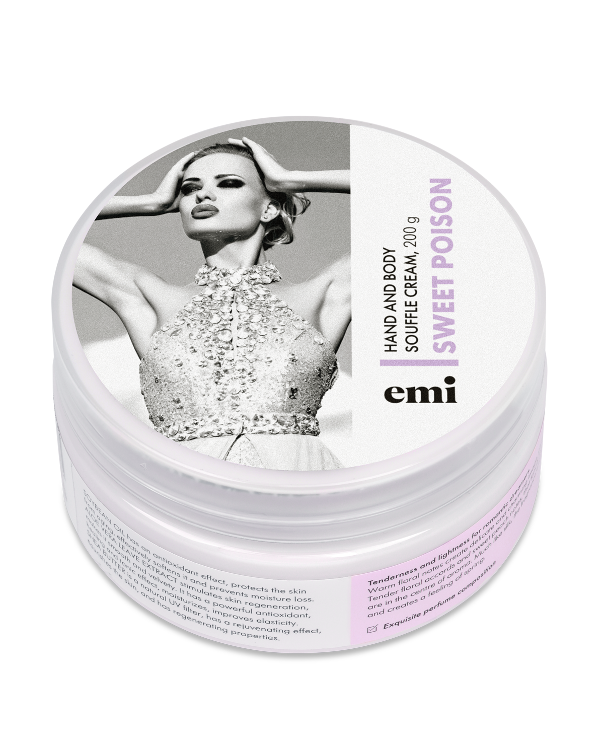 Hand and Body Cream Souffle Sweet Poison, 200 ml.