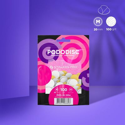Disposable files PDFS-20 on a soft base for pedicure disc M, 50pc