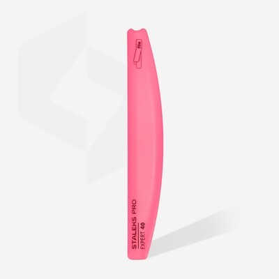 Slanted plastic nail file, crescent (base) Expert 40