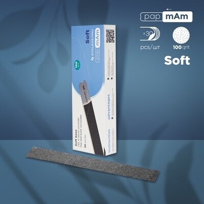 Disposable papmAm files DFCE-20- 240 grit for straight nail file (soft base), 30pc