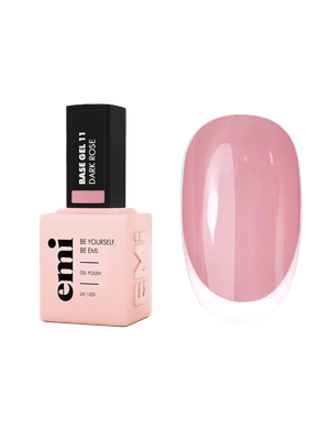 E.MiLac Base Gel Dark Rose #11, 15 ml