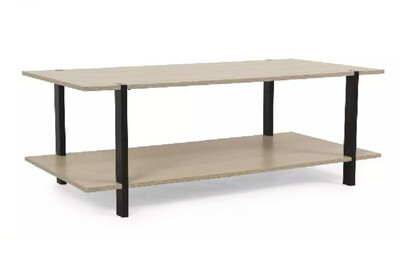 Table basse en bois naturel et noir