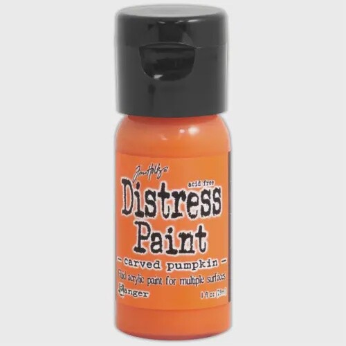 CARVED PUMPKIN  DISTRESS PAINT