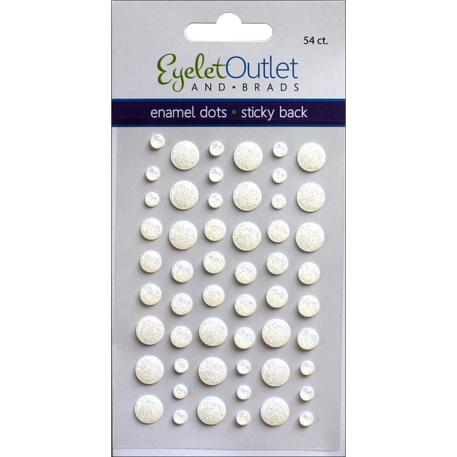 CLEAR GLITTER ENAMEL DOTS