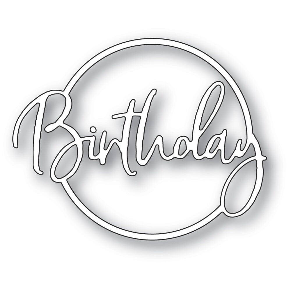 BIRTHDAY CURSIVE SCRIPT CIRCLE DIE