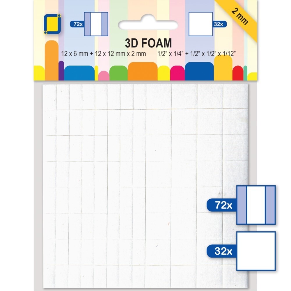 3D FOAM PADS ASSORTED 2mm