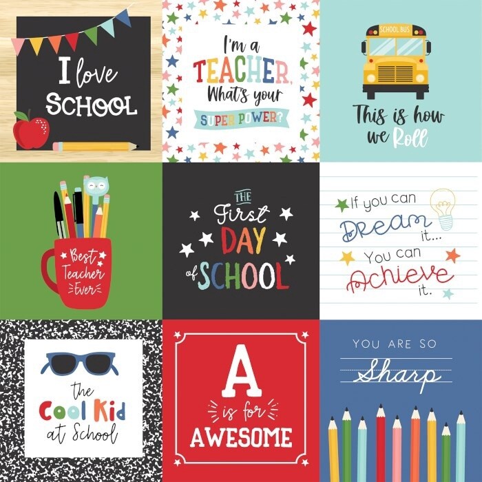 I LOVE SCHOOL 4x4 JOURNAL CARDS