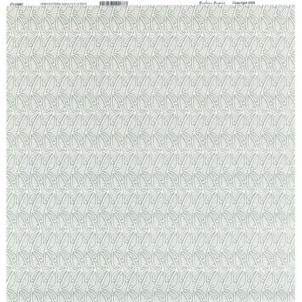 FERN PATTERN AQUA NZ PAPER