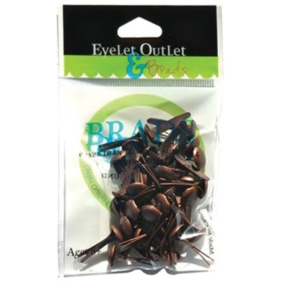 BRUSHED COPPER BRADS 8mm