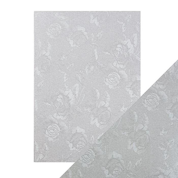 TOILE EMBOSSED CARD, Colour: Steele