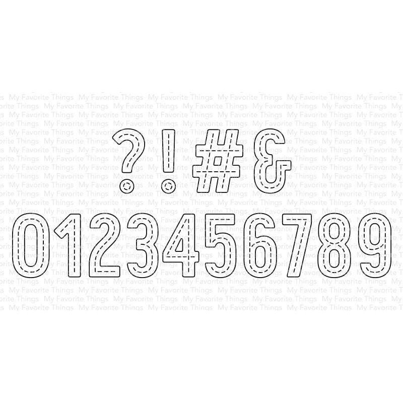 IN STITCHES NUMBERS DIE SET