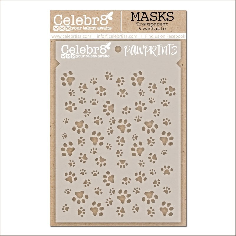 WHISKERS &amp; PAWPRINTS STENCIL