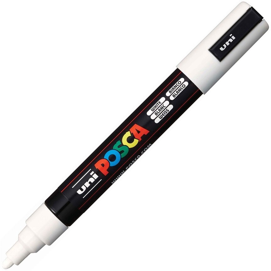 WHITE UNI POSCA MED BULLET TIP
