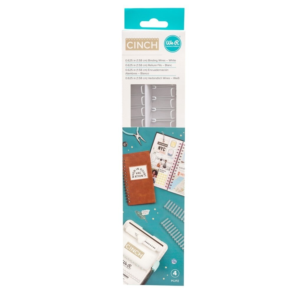 WHITE BINDING WIRES 0.625&quot;  4PC