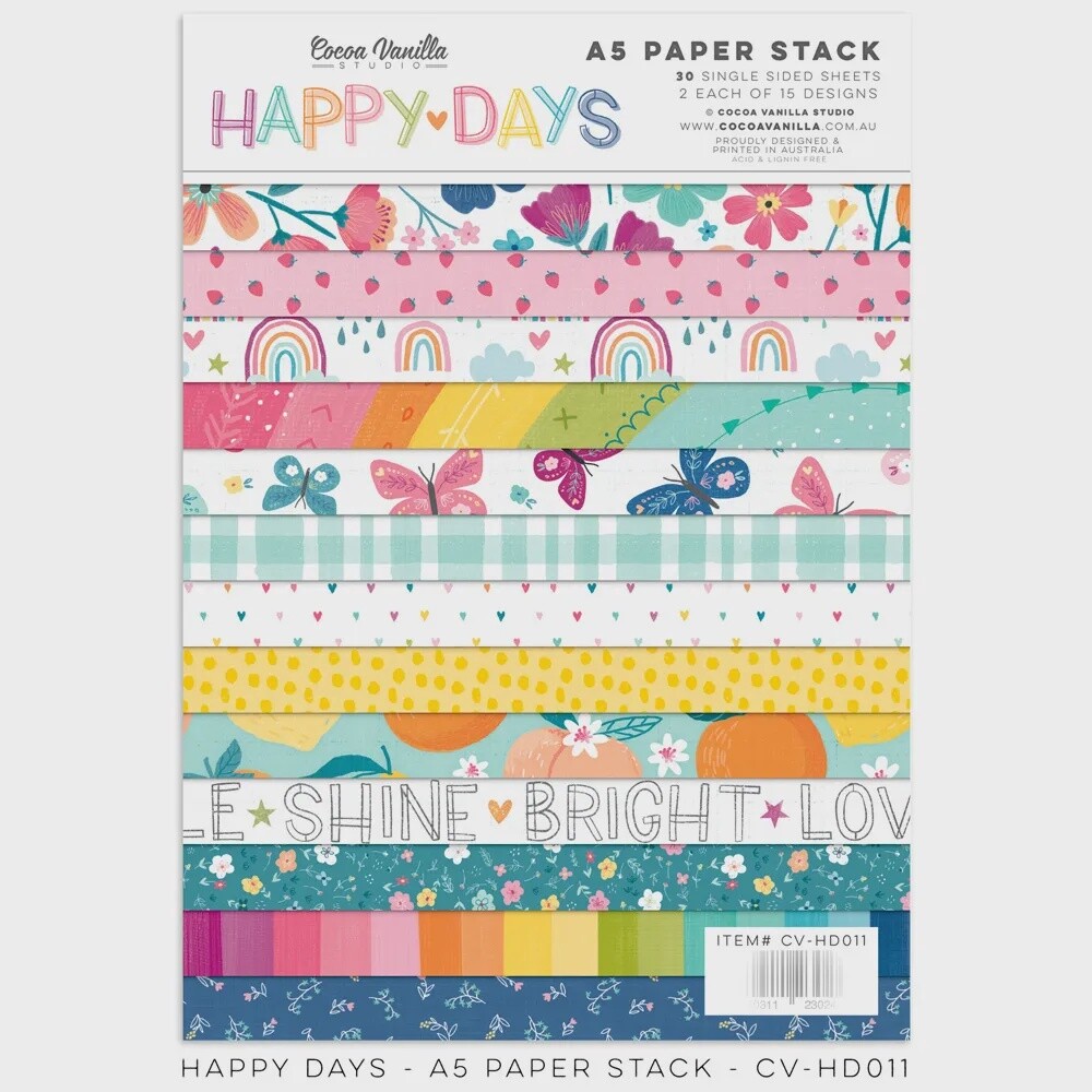 HAPPY DAYS A5 PAPER STACK