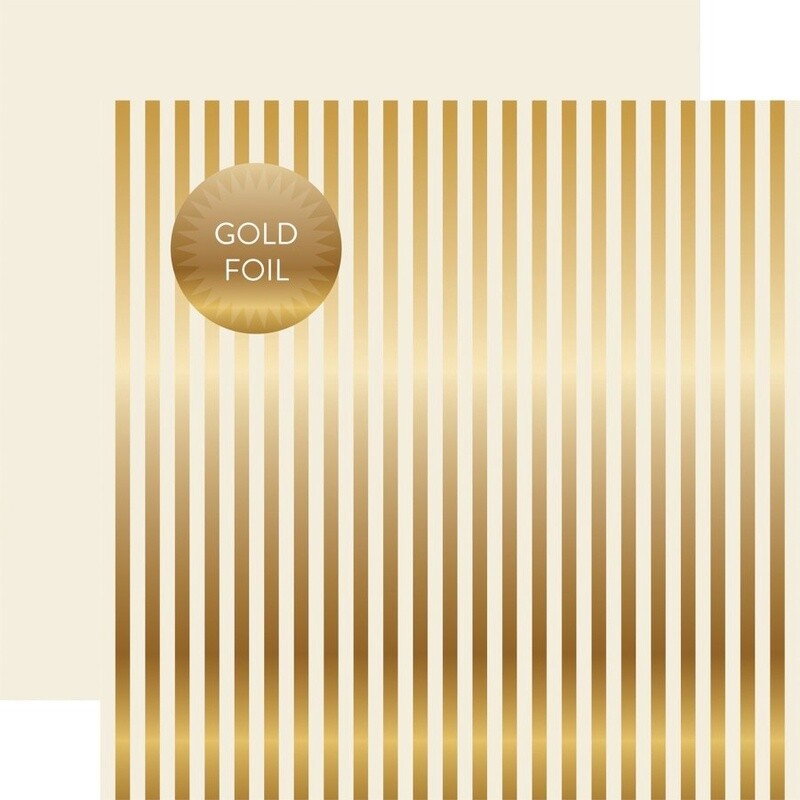 IVORY GOLD FOIL STRIPE