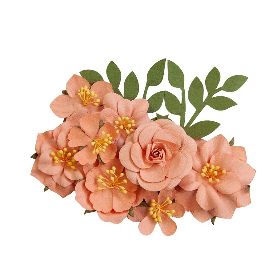 ORANGE BLOSSOM PAINTED FLOWERS