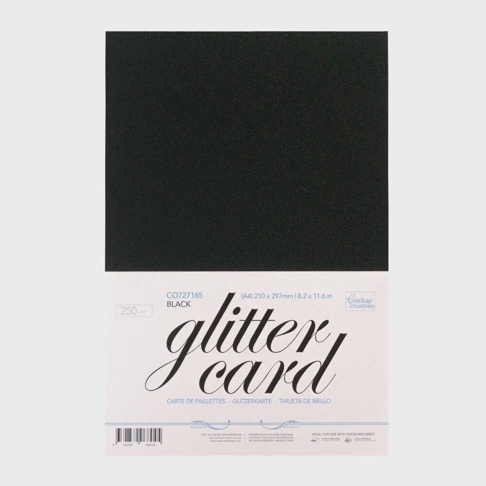 BLACK GLITTER CARD