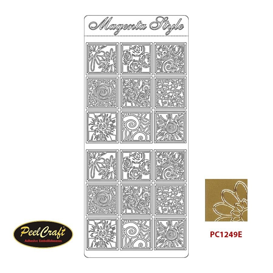 SQUARES &amp; FLOWERS GOLD