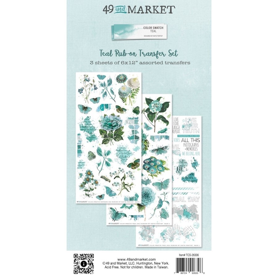 TEAL RUBON TRANSFER SET